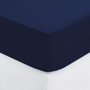 PRZEŚCIERADŁO Z GUMKĄ 160x200cm BAWEŁNA niebieskie zakładka 510370 PRZEŚCIERADŁO Z GUMKĄ 160x200cm BAWEŁNA niebieskie zakładka 510370