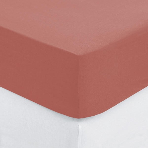 PRZEŚCIERADŁO Z GUMKĄ 160x200cm BAWEŁNA różowe zakładka 30cm 510364