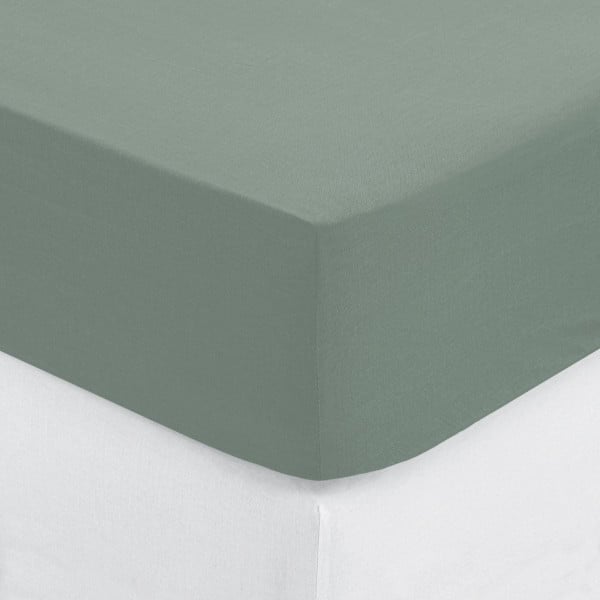 PRZEŚCIERADŁO Z GUMKĄ 90x190cm zakładka 30cm BAWEŁNA zielone 510361