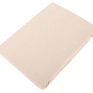 Prześcieradło z gumką Ray bawełniane 200×220 cm beżowe 40743 Prześcieradło z gumką Ray bawełniane 200×220 cm beżowe 40743