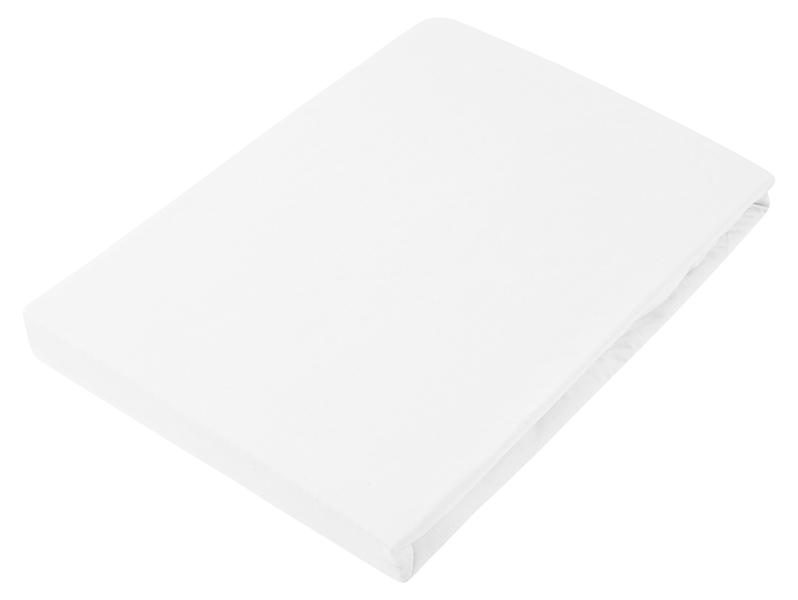 Prześcieradło z gumką Tess jersey 90x200 cm białe 35044