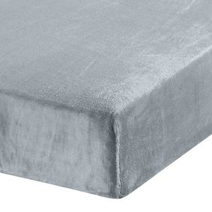 Prześcieradło z mikrofibry 220×200 Flano srebrne na wysoki materac 30 cm 988407 Prześcieradło z mikrofibry 220×200 Flano srebrne na wysoki materac 30 cm 988407