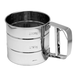 Przesiewak do mąki cukru 350g 1x sitko przesiewacz KINGHOFF 652929 Przesiewak do mąki cukru 350g 1x sitko przesiewacz KINGHOFF 652929