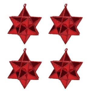 Przestrzenne gwiazdki z tworzywa sztucznego, 4 szt., Ø 7,5cm 140211 Przestrzenne gwiazdki z tworzywa sztucznego, 4 szt., Ø 7,5cm 140211