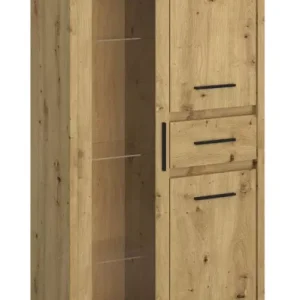Przeszklona witryna z szufladą dąb artisan – Luvian 692174 Przeszklona witryna z szufladą dąb artisan – Luvian 692174