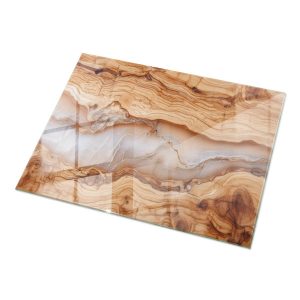 Przezroczysty blat szklany 120×80 Szyba hartowana Drewno żywica Tulup 1022046