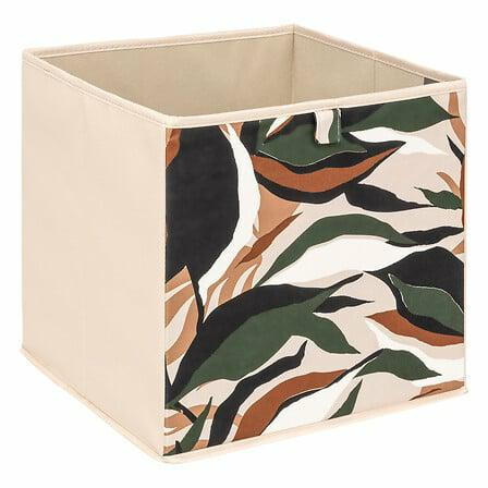 PUDEŁKO DO PRZECHOWYWANIA Lauria 31x31 cm beżowe z wzorem 520975