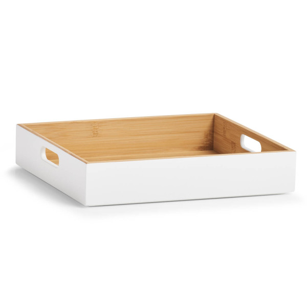 Pudełko do przechowywania z bambusa 30 x 27 x 6 cm 209938
