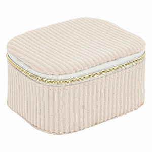 Pudełko na biżuterię Enya beżowe 11×9 cm ozdobne 949553 Pudełko na biżuterię Enya beżowe 11×9 cm ozdobne 949553