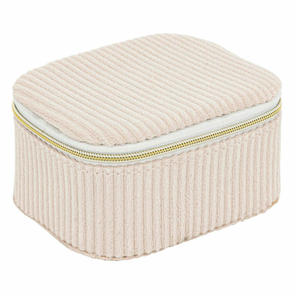 Pudełko na biżuterię Enya beżowe 11x9 cm ozdobne 949553
