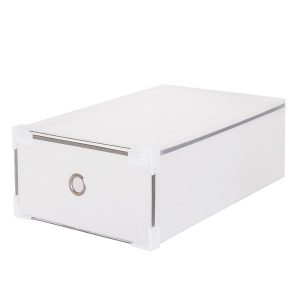 Pudełko na buty z szufladą 31×20,5×11 cm biały organizer 373593 Pudełko na buty z szufladą 31×20,5×11 cm biały organizer 373593