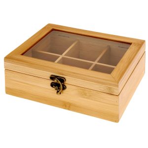 Pudełko na herbatę bambusowa TEETA 7x16x21 cm 175537 Pudełko na herbatę bambusowa TEETA 7x16x21 cm 175537