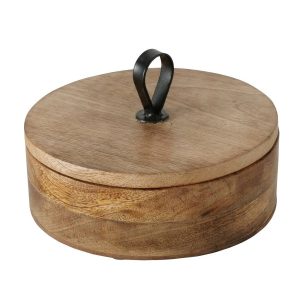Pudełko okrągłe KABIR, drewno mango, Ø 19 cm 152884 Pudełko okrągłe KABIR, drewno mango, Ø 19 cm 152884