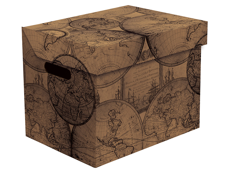 Pudło kartonowe Stara mapa 26x34 cm 46079