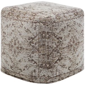 Puf bawełniany kwadrat beżowoszary 40 cm 60338 Puf bawełniany kwadrat beżowoszary 40 cm 60338