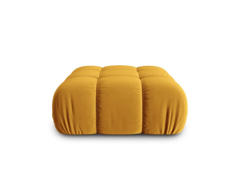 Puf BELLIS Welur Żółty 279836