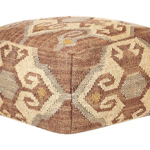 Puf jutowy 50x50x30cm ze wzorem wielokolorowy 60423 Puf jutowy 50x50x30cm ze wzorem wielokolorowy 60423