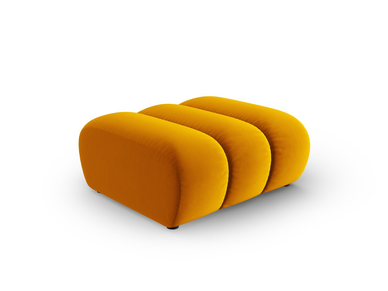 Puf LUPINE welur żółty 673790