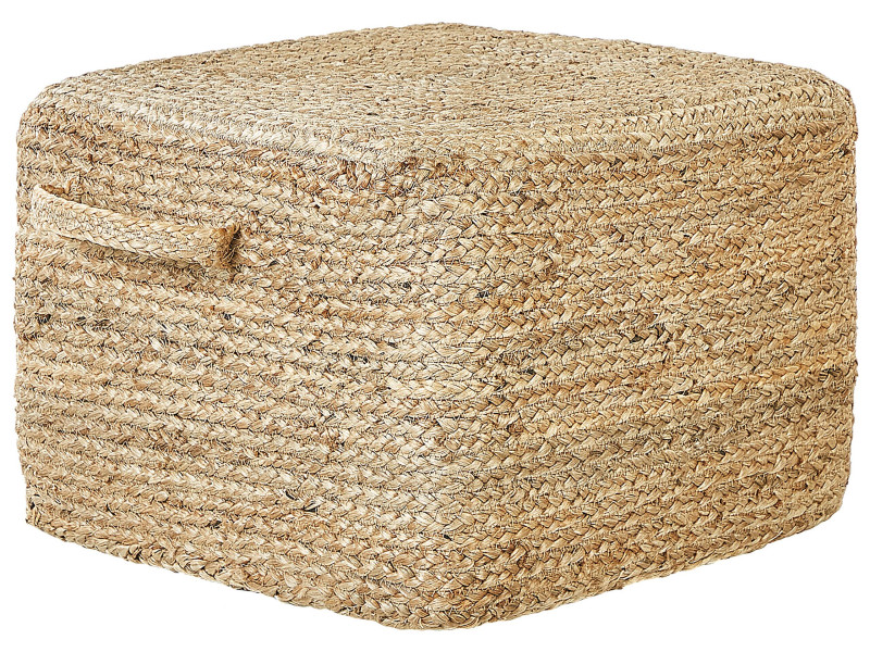 Puf otomana juta 45 x 45 x 30 cm naturalny 451102