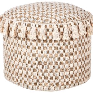 Puf pleciony podnóżek naturalny materiał 50 cm 169574 Puf pleciony podnóżek naturalny materiał 50 cm 169574
