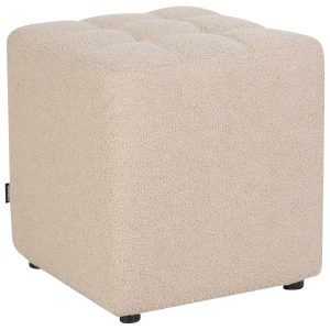 Puf podnóżek kwadratowy boucle beżowy 451120 Puf podnóżek kwadratowy boucle beżowy 451120