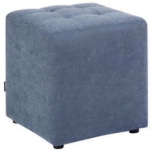 Puf podnóżek kwadratowy tapicerowany niebieski 451094 Puf podnóżek kwadratowy tapicerowany niebieski 451094