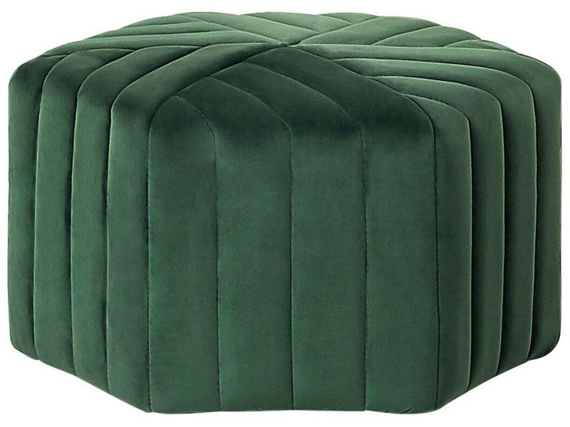 Puf pufa welurowy podnóżek 53 x 48 x 29 cm zielony 81912