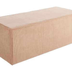 Puf tapicerowany sztruks beżowa 659721 Puf tapicerowany sztruks beżowa 659721