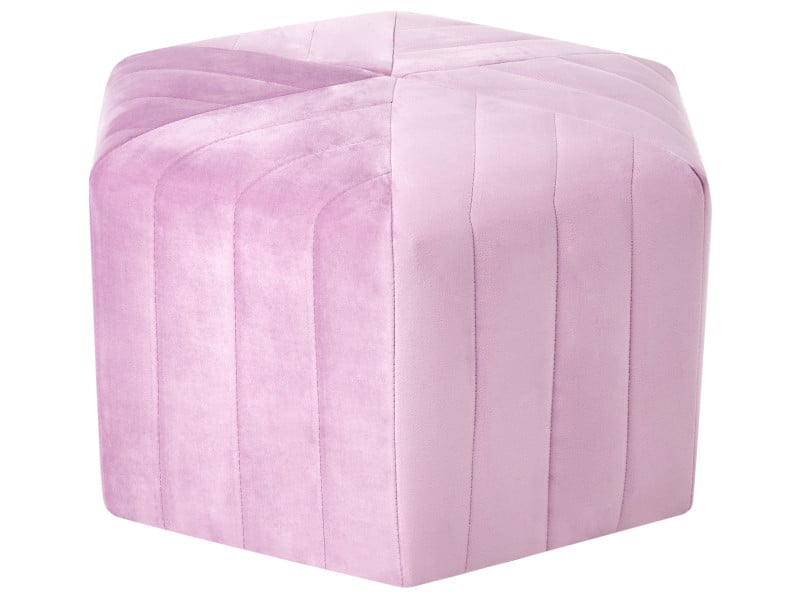 Puf welurowy podnóżek 53 x 48 x 29 cm jasnofioletowy 816239