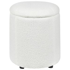 Puf ze schowkiem boucle biały 169599 Puf ze schowkiem boucle biały 169599