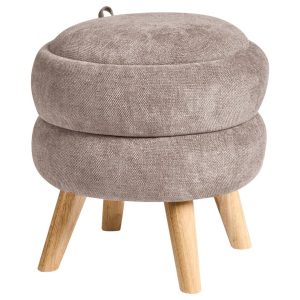 Puf ze schowkiem HAWLEY Szenil Beżowoszary 40 cm 748004 Puf ze schowkiem HAWLEY Szenil Beżowoszary 40 cm 748004