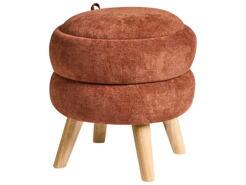 Puf ze schowkiem HAWLEY Szenil Złoty brąz 40 cm 748008