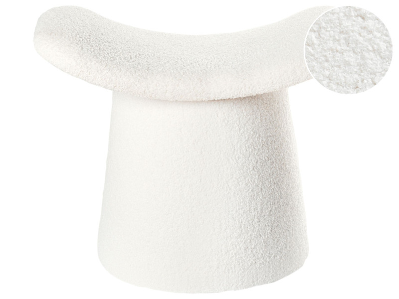 Puf złamana biel boucle tapicerka teddy 568463