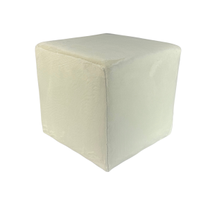 Pufa 40×40 cm VELVET MINKY kwadratowa siedzisko miękki welur beżowa 795148