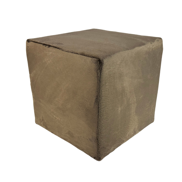 Pufa 40×40 cm VELVET MINKY kwadratowa siedzisko miękki welur brązowa 795086