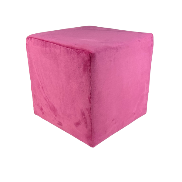 Pufa 40×40 cm VELVET MINKY kwadratowa siedzisko miękki welur fuksja 795153