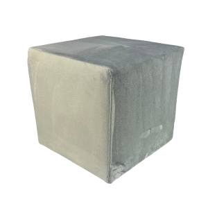 Pufa 40×40 cm VELVET MINKY kwadratowa siedzisko miękki welur jasno szara 795081 Pufa 40×40 cm VELVET MINKY kwadratowa siedzisko miękki welur jasno szara 795081