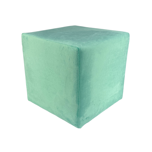 Pufa 40×40 cm VELVET MINKY kwadratowa siedzisko miękki welur mietowa 795044