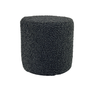 Pufa 40×40 cm kwadratowa ROLF baranek bouclé podnóżek ciemno szara 795035 Pufa 40×40 cm kwadratowa ROLF baranek bouclé podnóżek ciemno szara 795035