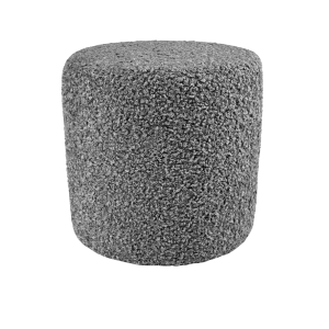 Pufa 40×40 cm kwadratowa ROLF baranek bouclé podnóżek jasnoszara 795206 Pufa 40×40 cm kwadratowa ROLF baranek bouclé podnóżek jasnoszara 795206