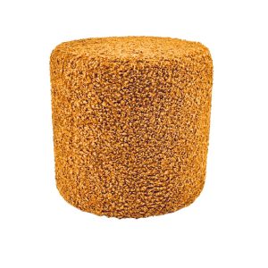 Pufa 40×40 cm kwadratowa ROLF baranek bouclé podnóżek musztardowa 795205 Pufa 40×40 cm kwadratowa ROLF baranek bouclé podnóżek musztardowa 795205