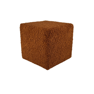 Pufa 40×40 cm kwadratowa ROLF baranek bouclé podnóżek ruda 794970 Pufa 40×40 cm kwadratowa ROLF baranek bouclé podnóżek ruda 794970