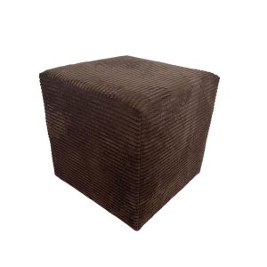 Pufa 40×40 sztruks kwadratowa POSO pufa do salonu siedzisko ciemno brązowa 794994 Pufa 40×40 sztruks kwadratowa POSO pufa do salonu siedzisko ciemno brązowa 794994