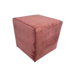 Pufa 40×40 sztruks kwadratowa POSO pufa do salonu siedzisko ciemno różowa 795223 Pufa 40×40 sztruks kwadratowa POSO pufa do salonu siedzisko ciemno różowa 795223