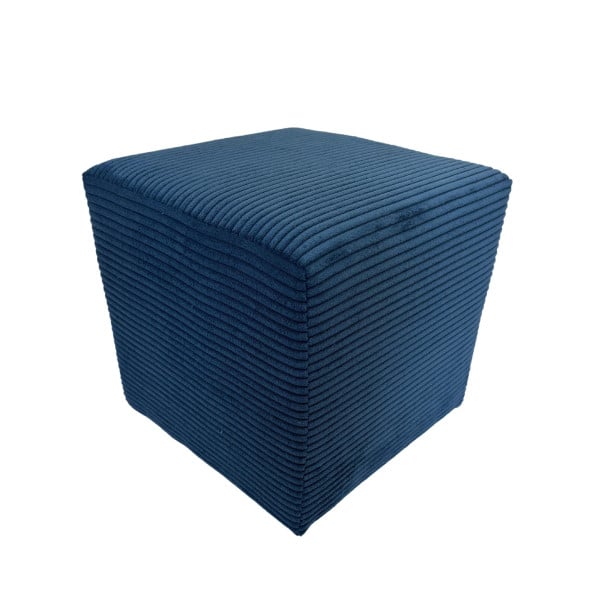 Pufa 40x40 sztruks kwadratowa POSO pufa do salonu siedzisko granatowa 795024