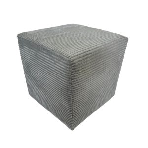 Pufa 40×40 sztruks kwadratowa POSO pufa do salonu siedzisko jasno szara 795013 Pufa 40×40 sztruks kwadratowa POSO pufa do salonu siedzisko jasno szara 795013