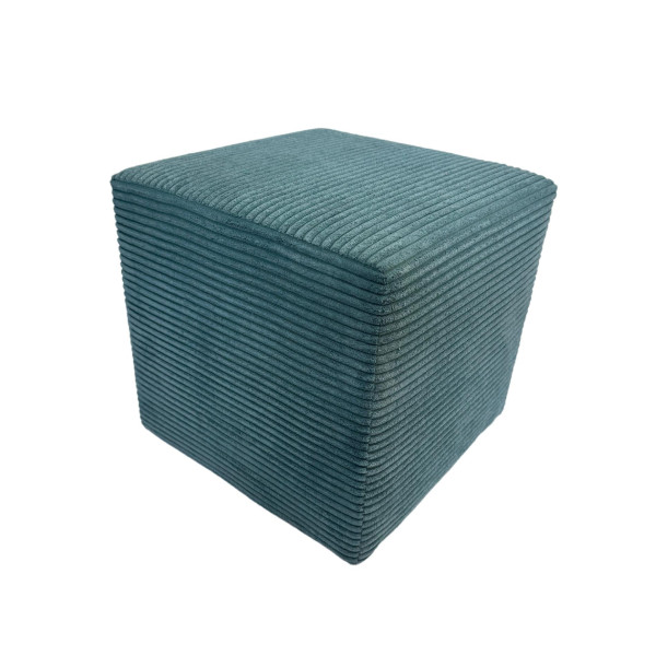 Pufa 40x40 sztruks kwadratowa POSO pufa do salonu siedzisko morska 795023