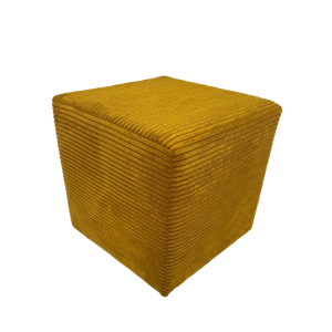 Pufa 40×40 sztruks kwadratowa POSO pufa do salonu siedzisko musztardowa 795041 Pufa 40×40 sztruks kwadratowa POSO pufa do salonu siedzisko musztardowa 795041