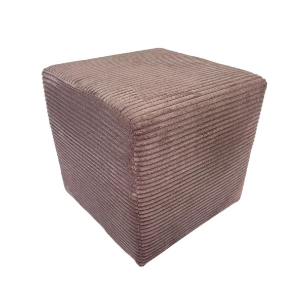 Pufa 40x40 sztruks kwadratowa POSO pufa do salonu siedzisko różowa 795107