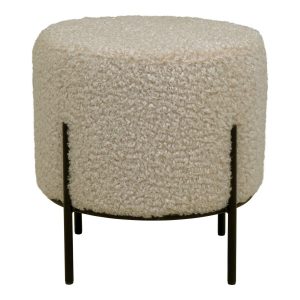 PUFA Alford szarobrązowa TKANINA TEDDY metalowe nóżki 676439